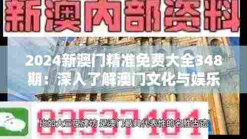 2024新澳门精准免费大全348期:深入了解澳门文化与娱乐