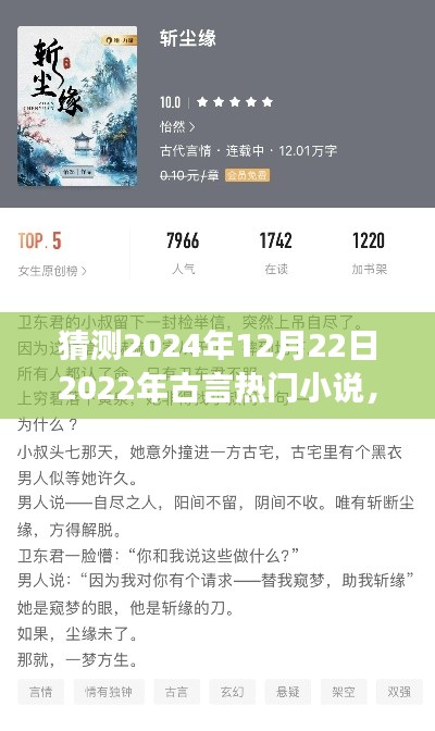 深度解析,预测古言热门小说走向,带你领略2024年古言小说全面体验与剖析