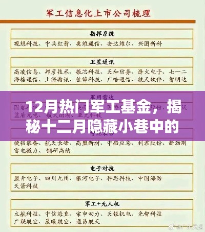 揭秘十二月军工基金宝藏,探索投资宝藏之旅的小巷秘密!