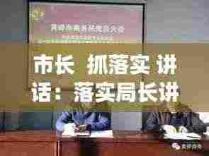 市长 抓落实 讲话:落实局长讲话精神