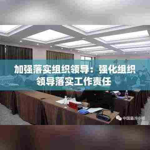 加强落实组织领导:强化组织领导落实工作责任