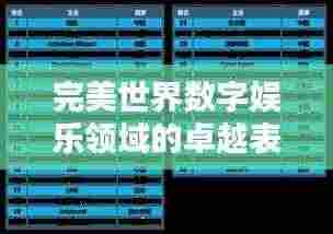 完美世界数字娱乐领域的卓越表现及行业排名揭秘