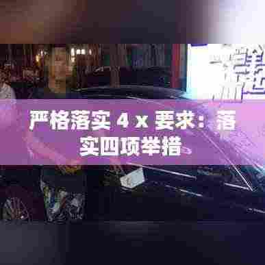 严格落实 4 x 要求:落实四项举措