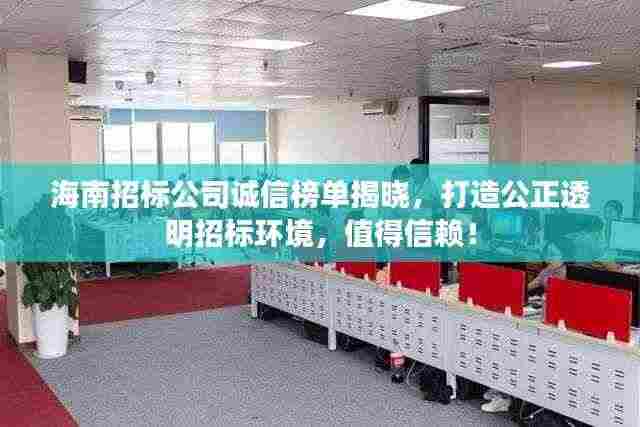海南招标公司诚信榜单揭晓,打造公正透明招标环境,值得信赖!