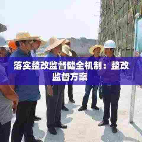 落实整改监督健全机制:整改监督方案