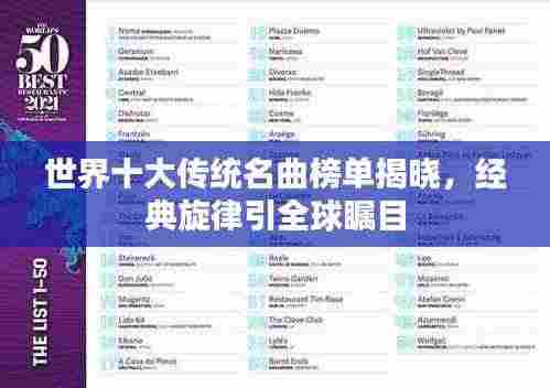世界十大传统名曲榜单揭晓,经典旋律引全球瞩目