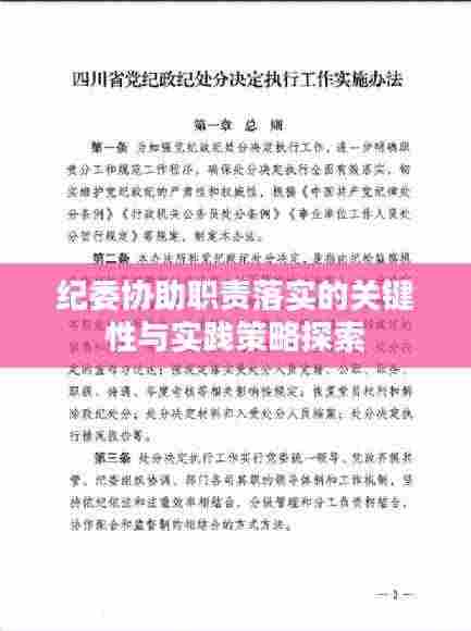 纪委协助职责落实的关键性与实践策略探索