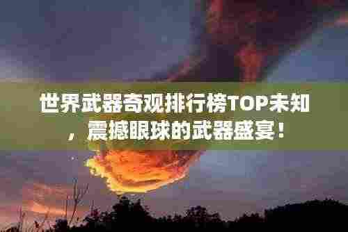 世界武器奇观排行榜TOP未知,震撼眼球的武器盛宴!