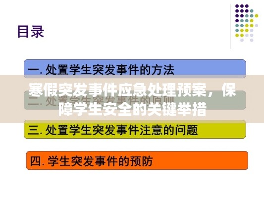 寒假突发事件应急处理预案，保障学生安全的关键举措