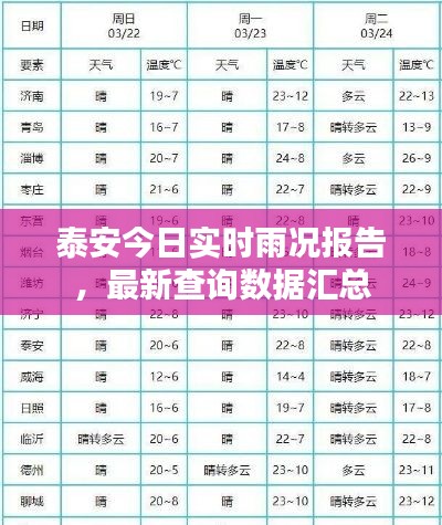 泰安今日实时雨况报告,最新查询数据汇总